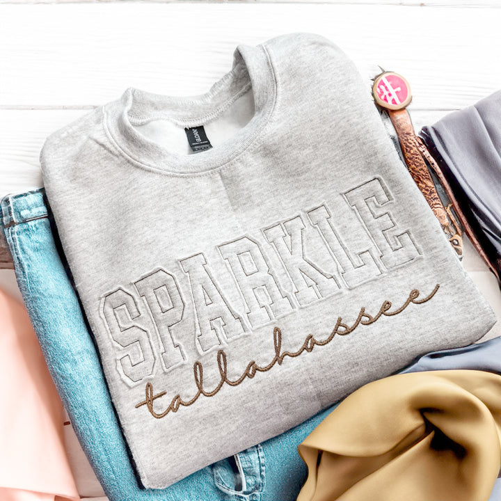 Sweatshirt applique with embroidered writing custom