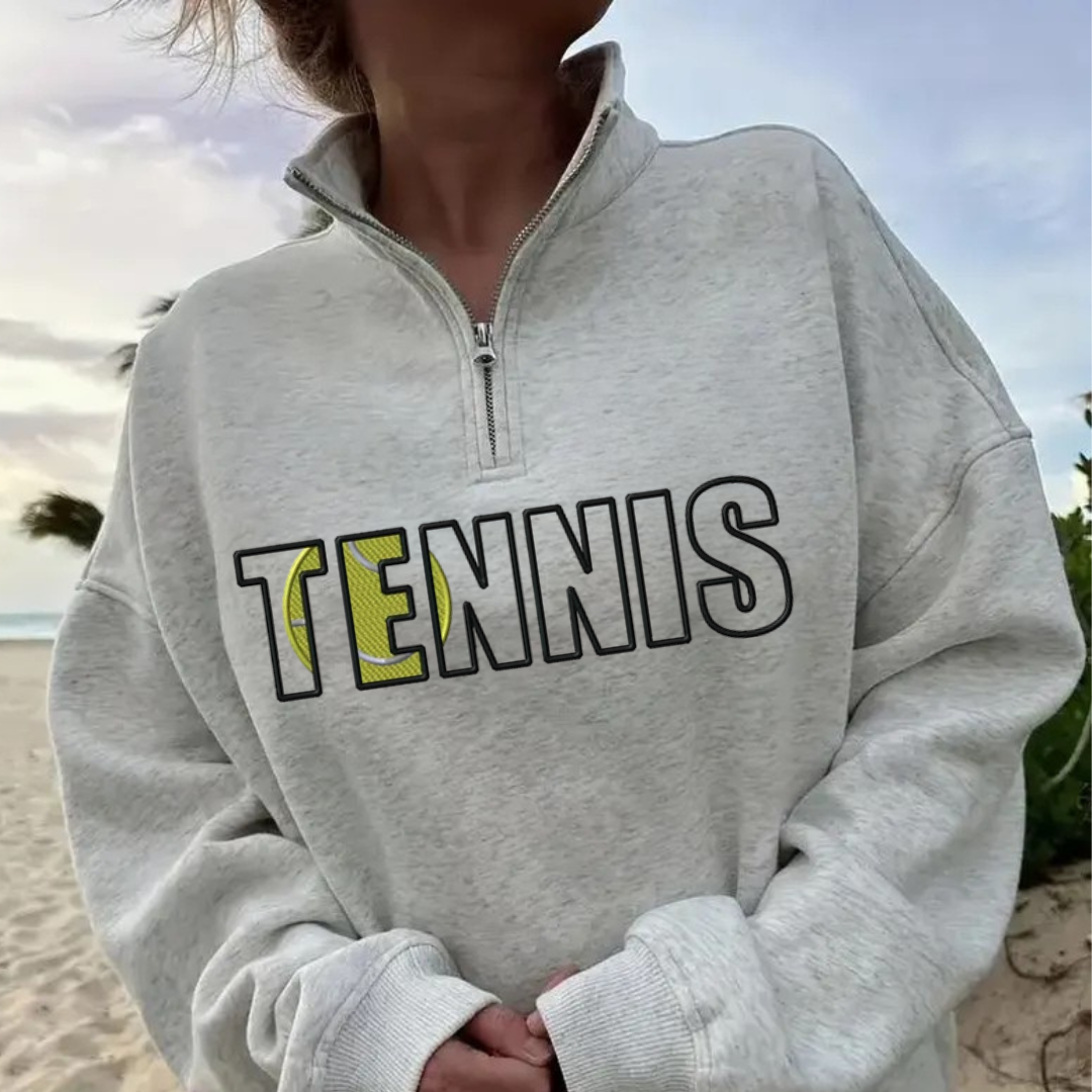 Sports quart zip sweatshirts embroidered
