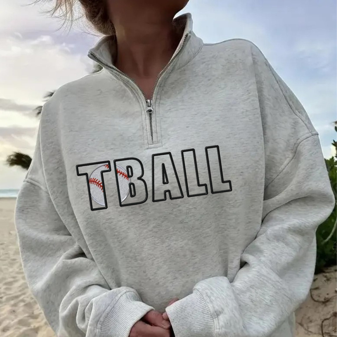 Sports quart zip sweatshirts embroidered