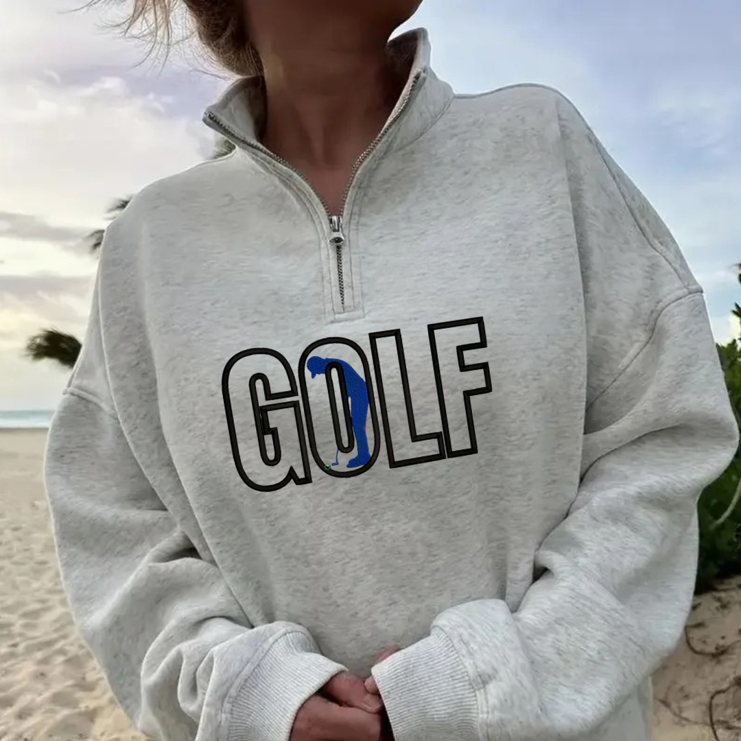 Sports quart zip sweatshirts embroidered