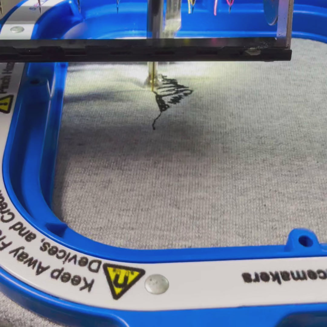 Simple hand drawn style Embroidered pocket pet line art